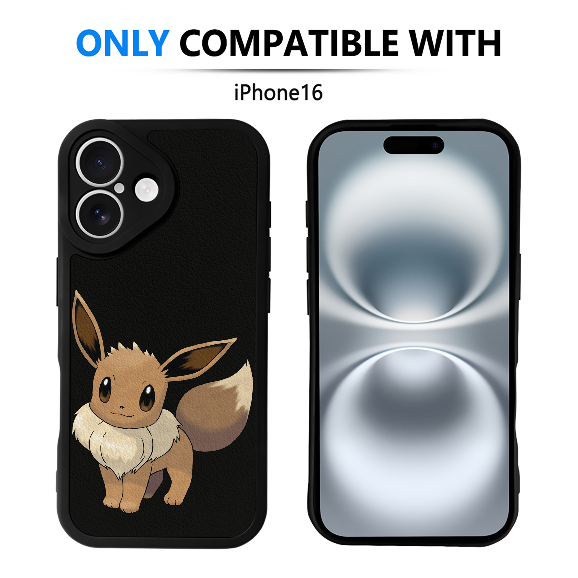 （画像用） ポケットモンスター Pokémon 【iPhone 16シリーズ対応】シリコンスマホケース（レザー調） 材質：シリコン